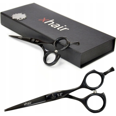 Xhair Nožnice na kĺzanie Kadernícke nožnice Sharp Black 5,5"