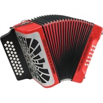 Hohner El Rey del Vallenato BbEbAb Бутонени акордеон Red (A49641)
