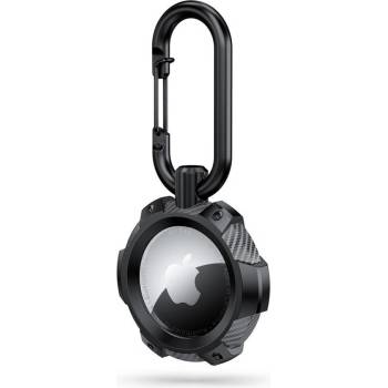 Tech-Protect Калъф с карабинер за Apple AirTag от Tech Protect Tpucarbon - Черен (9589046924002)
