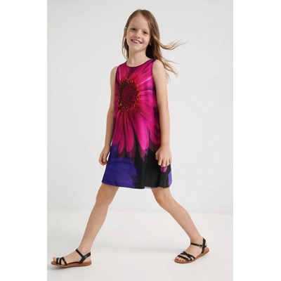 Desigual Детска рокля Desigual в лилаво къс модел разкроен модел (22SGVK25)