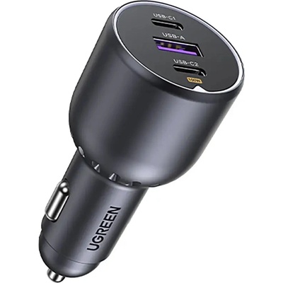 UGREEN Зарядно за кола Ugreen EC705, 130W, 2x USB-C 1x USB-A, сиво (35025)