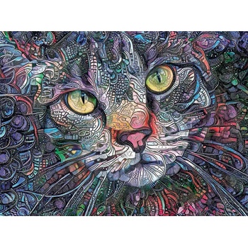 Sunsout Psychedelická mačička 1000 dielov