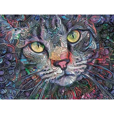 Sunsout Psychedelická mačička 1000 dielov
