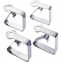 Wenko Klipy na ubrus 6x2 cm stříbrné 4 ks