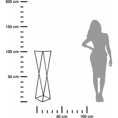 DekorStyle Stojan na květiny LEKOK 100 cm černý