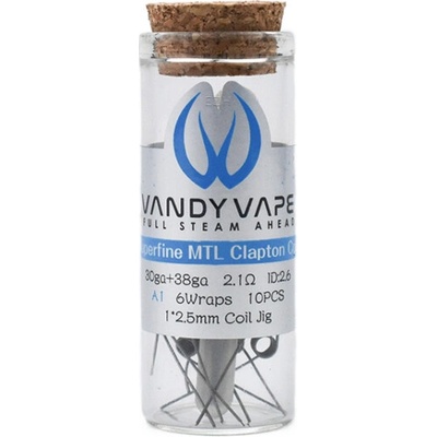 Vandy Vape predmotané špirálky Superfine MTL Clapton Ni80 30GA*2 + 38GA 0,7 ohm