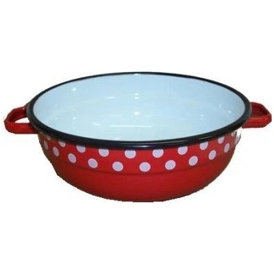 Metalac smaltovaná miska s 2 ušami 22 cm 2,30L BODKY