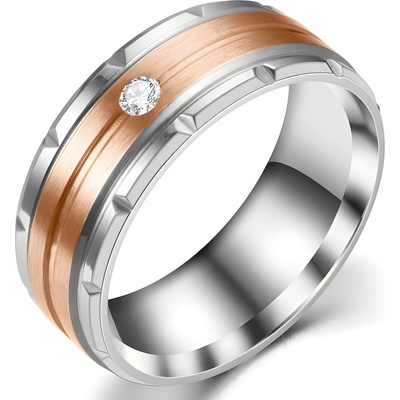 HARAHU Пръстен IN-17409 - Сребро / Злато Розово / 65mm KP17409 (IN-17409)