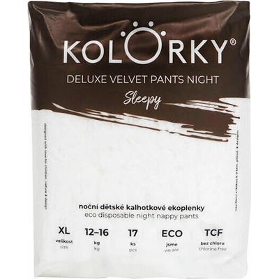 Kolorky Deluxe Velvet nočné nohavičkové EKO sleepy XL 12-16 kg 17 ks