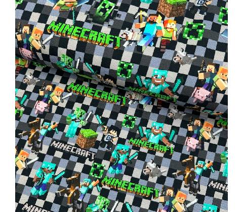 Teplákovina digital - Minecraft Square šedá