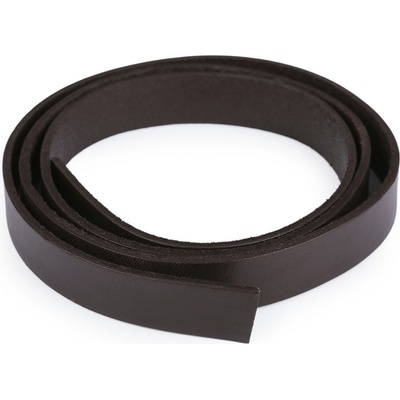 Kožený popruh / ucho na tašky - polotovar šíře 20 mm hnědá 1 ks