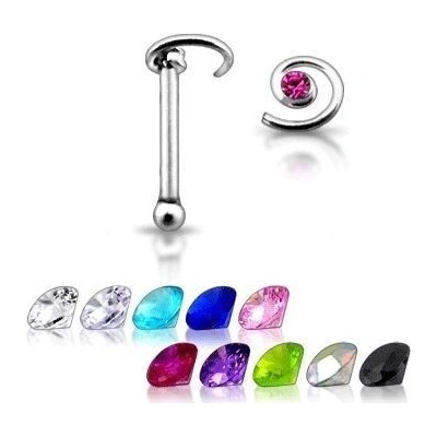 Šperky4U stříbrný piercing do nosu spirála N01026-C