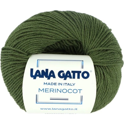Lana Gatto Merinocot 14256 tmavá zelená