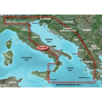 Garmin Bluechart G2 Vision VEU014R - Italy, Adriatic Sea, území velikosti Regular