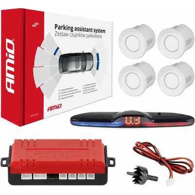 AMiO Asistenty parkování MAX LED 4 senzory bílé