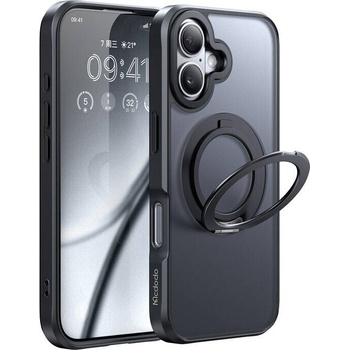 McDodo PC-4931 MagSafe case for iPhone 16 Plus with stand (black)