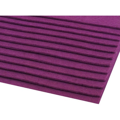 Látková dekorativní plsť / filc 20x30 cm vínová fuchsie 2 ks