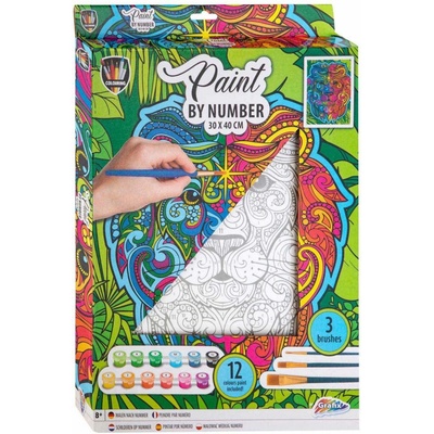 GRAFIX Malování podle čísel Lev plátno na rámu 30 x 40 cm