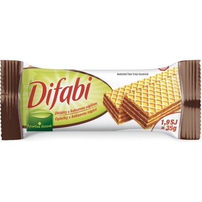 Difabi Oblátky s kakaovou náplňou 35 g