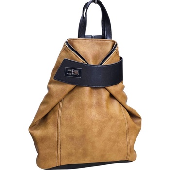 Дамска раница - Maria в цвят горчица