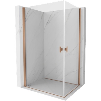 Mexen Mist-B Duo душ кабина със завъртащи се врати 90 x 70 см, прозрачна, матирана мед - 8A2-090-070-65-00 (8A2-090-070-65-00)