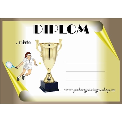VIZINGR Diplom tenis A4 č.81 – Zboží Dáma