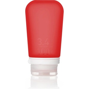humangear GoToob+ Силиконов контейнер за течности 100 ml червен (072807)