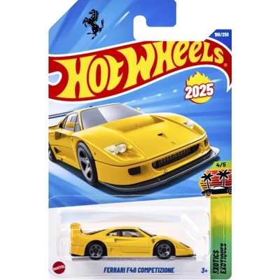 Mattel Hot Wheels Ferrari F40 Competizione žluté