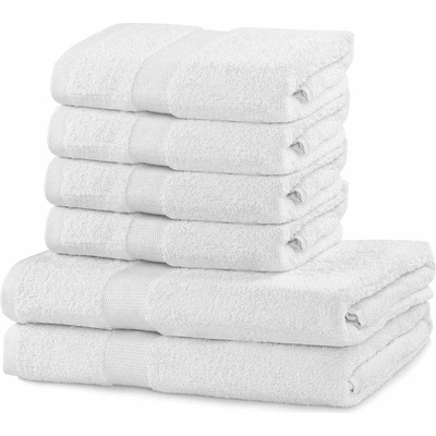 DecoKing Sada uterákov a osušiek Marina biela, 4 ks 50 x 100 cm, 2 ks 70 x 140 cm