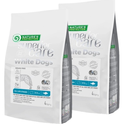 Nature's Protection Superior Care White Dogs Grain Free White Fish All Sizes and Life Stages 2 x 4 kg