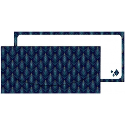 Obálka dárková na peníze 23 x 11cm - motiv modro tyrkysový