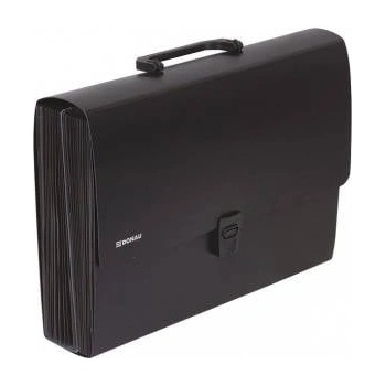 DONAU Folding briefcase DONAU, PP, A4, with handle, black