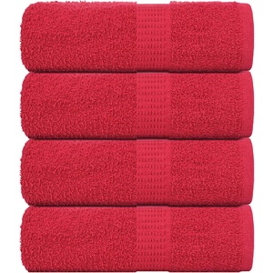 vidaXL Кърпи за пране FROGN 4 бр. Червени 30x30 см 360 г/м2 (136921)