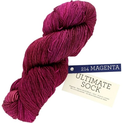 Malabrigo Ultimate Sock Magenta 214 fuchsiová