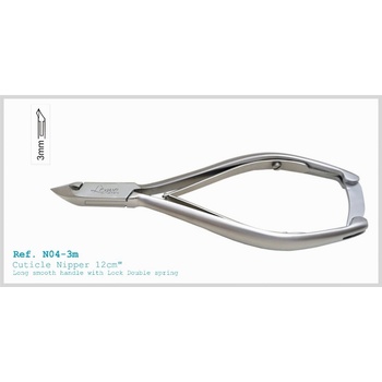 Lexwo kliešte na kožu 12 cm 3 mm typ 104D-3