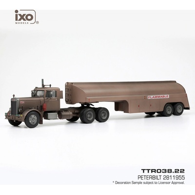 Peterbilt 281 1955 s cisternovým přívěsem Hnědá IXO 1:43