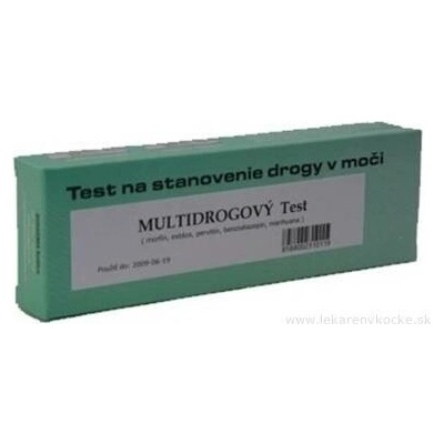 BIOGEMA Multidrogový test 5 drog v moči morfin marihuana pervitin extáze benzodiazepiny 1 ks