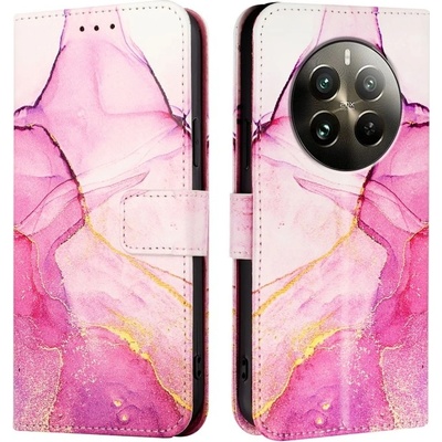 VSETKONAMOBIL 81097 ART MARBLE Peňaženkový kryt pre Realme 12 Pro 5G / 12 Pro+ 5G PINK