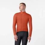 Castelli Мъжка фланелка с дълъг ръкав за колоездене Castelli Competizione Thermal L/S Jersey Cycling jersey - Paprika - размер 3XL (056-4295-0416)