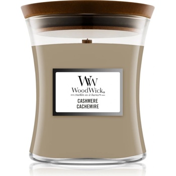 WoodWick Cashmere ароматна свещ с дървен фитил 275 гр