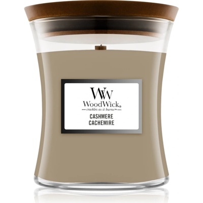 WoodWick Cashmere ароматна свещ с дървен фитил 275 гр