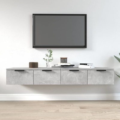 Nábytek XL Nástěnné skříňky 2 ks betonově šedé 68x30x20cm kompozitní dřevo