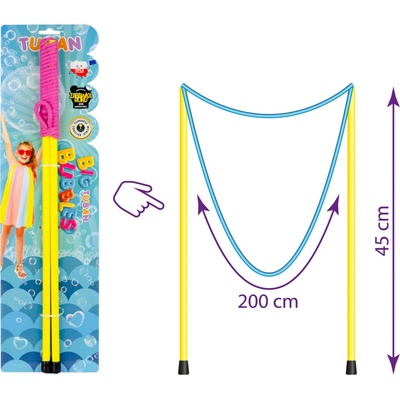 TUBAN Hůlky se šňůrkou na obrovské bubliny