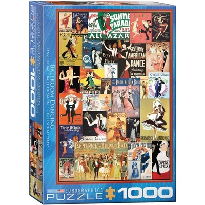 EUROGRAPHICS - Puzzle Ballroom Dancing Vintage Posters - 1 000 piese