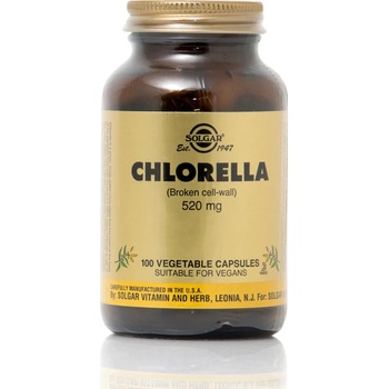 Solgar Хранителна добавка за имунната система Хлорела, Solgar Chlorella 520mg 100veg. caps