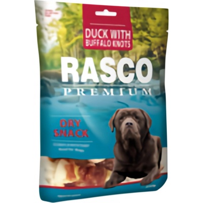 Rasco Premium Bůvolí uzlíky s kachním masem pro psy 230 g