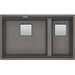 Franke Гранитна мивка под плот Mythos Kubus, две корита, 760х460, цвят Stone Grey (125.0529.875) Мивка за вграждане