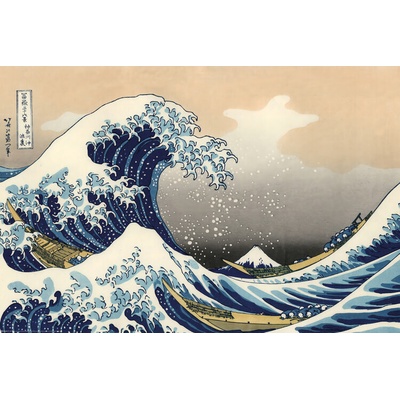 Plakát, Obraz - Katsushika Hokusai - The Great Wave off Kanagawa, 120 × 80 cm