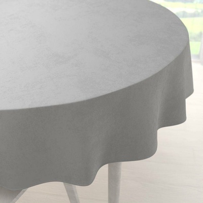 Biante Sametový kulatý ubrus Velvet Premium SVP-027 Světle šedý Ø 120 cm