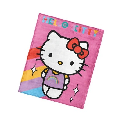 Carbotex Dětská deka Hello Kitty Rainbow